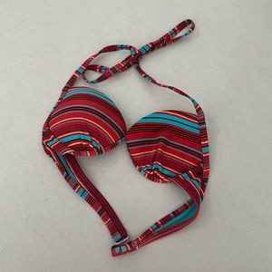 Stripe & Padded Bathing Suit Top: in great condition